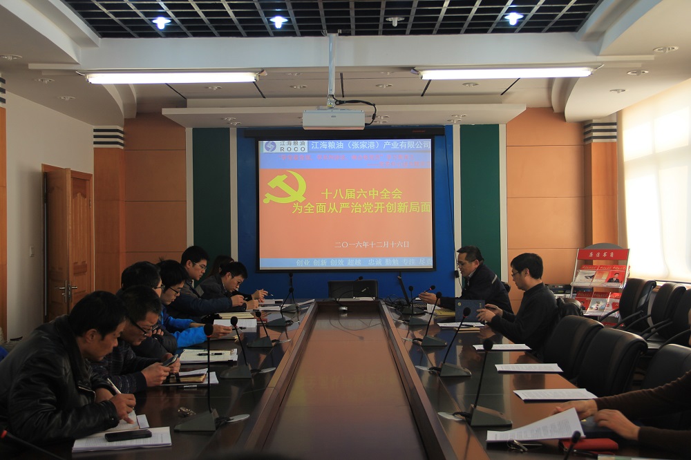 张家港产业公司党委中心组开展专题学习十八届六中全会精神